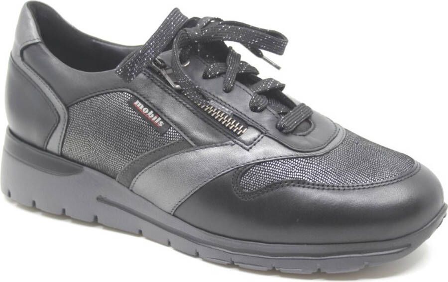 Mephisto Dames Ereen Casual Sneakers in Zwart en Grijs Black Dames