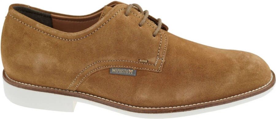 Mephisto Elegante Suède Veterschoen Brown Heren