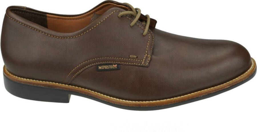 Mephisto Elegante donkerbruine leren schoen Beige Heren