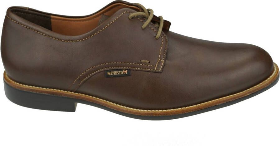 Mephisto Elegante donkerbruine leren schoen Beige Heren