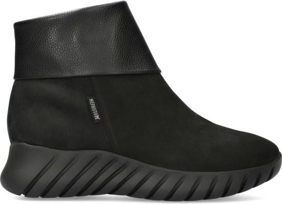 Mephisto Zwarte enkellaars voor dames Suède Black Dames