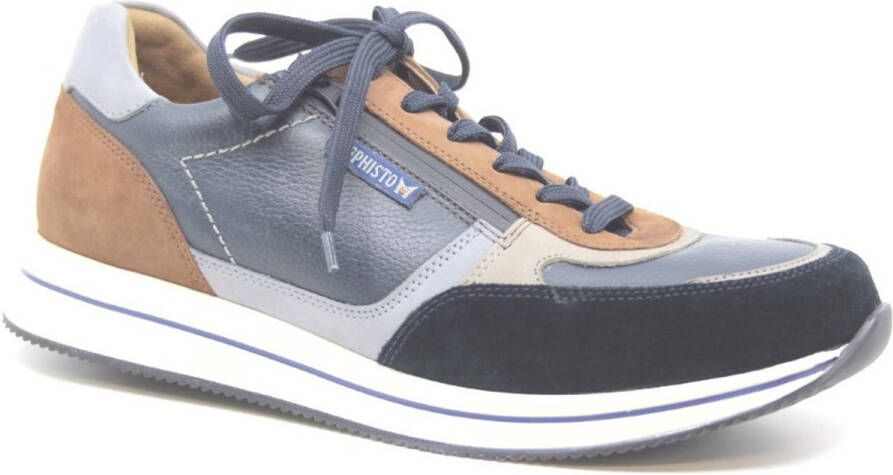 Mephisto Heren Veterschoenen Gilford Blue Blauw