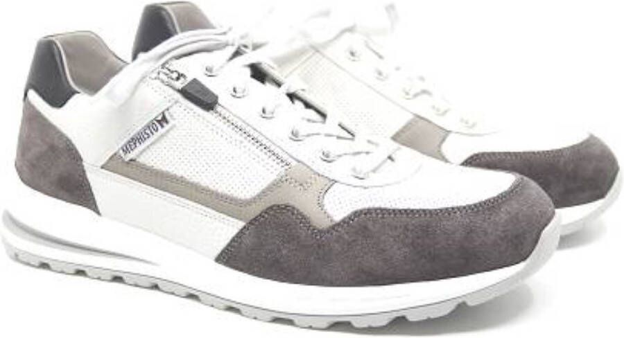 Mephisto BRADLEY 3659 1330 1506 6100 Wit combi heren sneaker met rits wijdte H