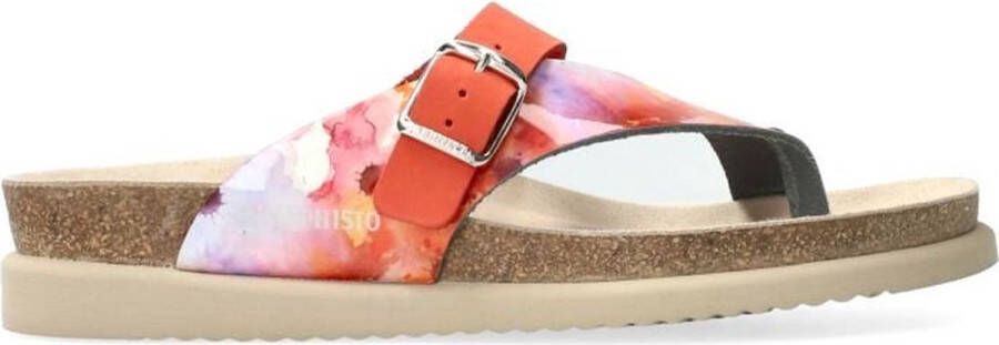 Mephisto Multicolor Teenslipper met Kurkzool Multicolor Dames