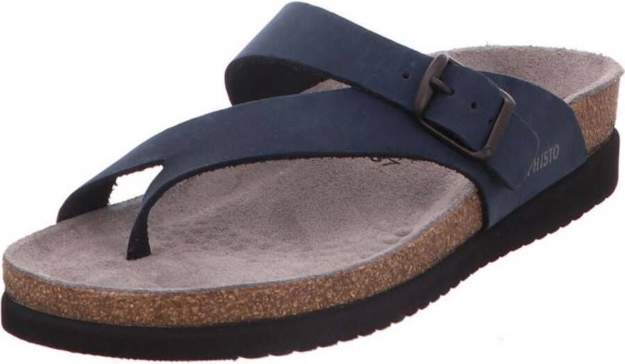 Op te slaan Nominaal genade Mephisto HELEN SANDALBUCK Volwassenen Dames slippers Kleur: Blauw -  Schoenen.nl