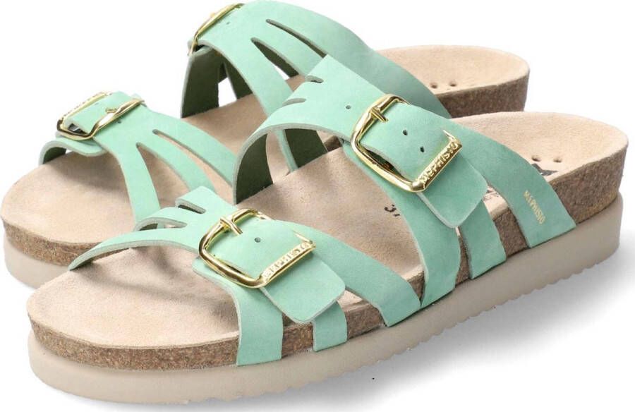 Mephisto Comfortabele Mintgroene Sandaal voor Vrouwen Green Dames