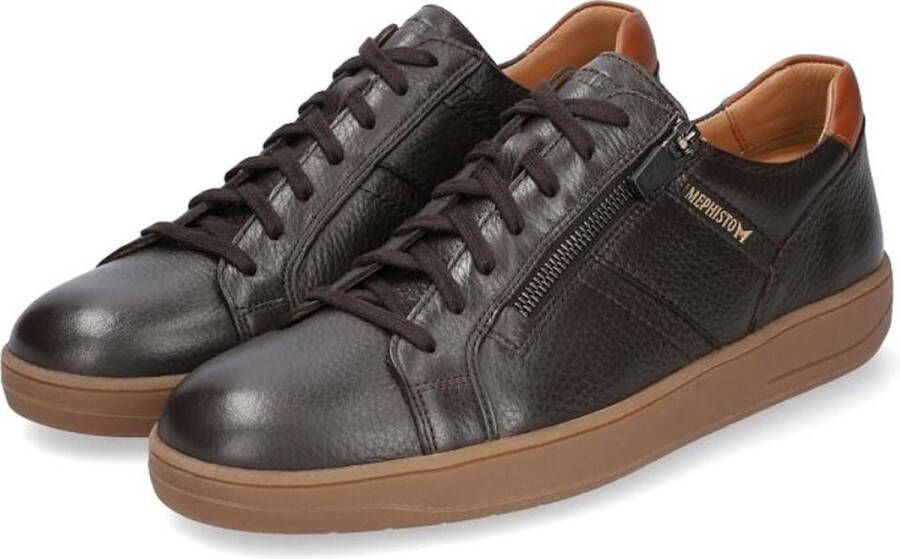 Mephisto Bruine Leren Herensneaker Brown Heren