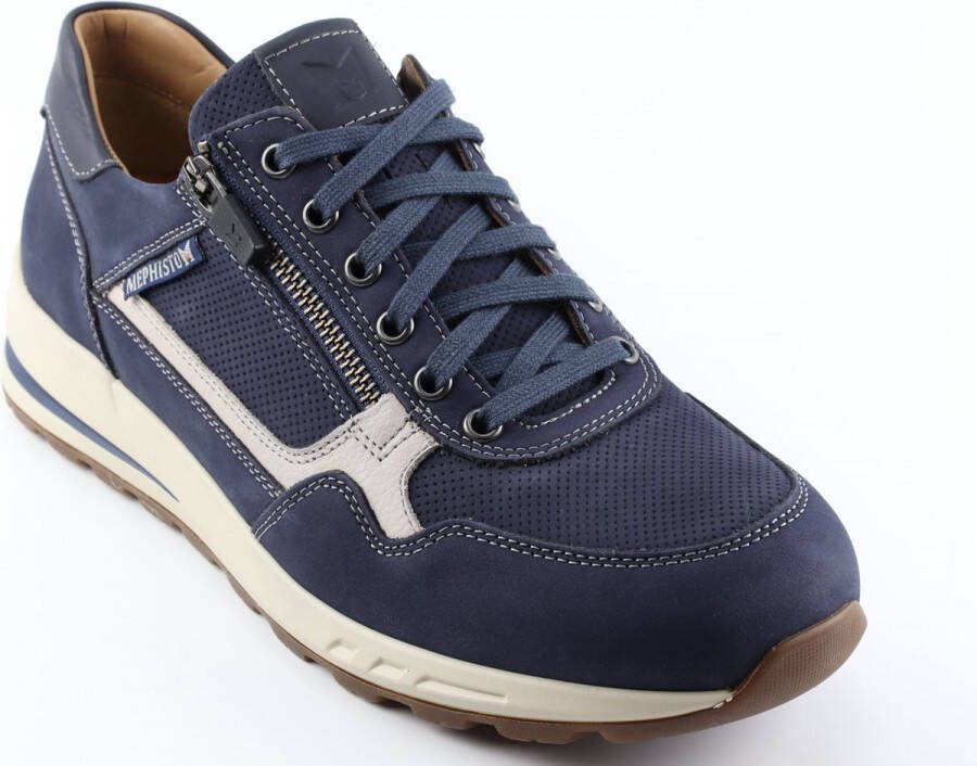 Mephisto Heren Veterschoenen Bradley Nomad Navy Blauw