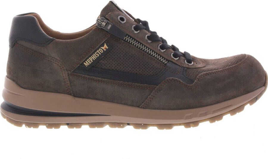 Mephisto Heren Veterschoenen Bradley Old Velours Walnut Donkerbruin - Foto 5