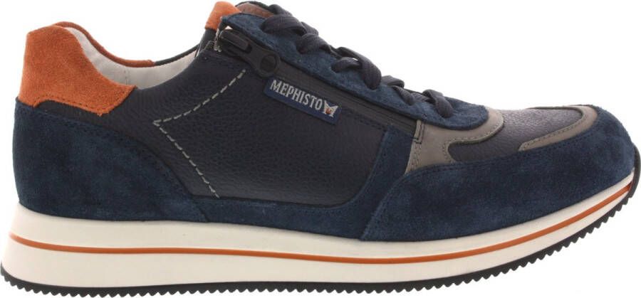 Mephisto Heren Veterschoenen Gilford Mulberry Blauw ½