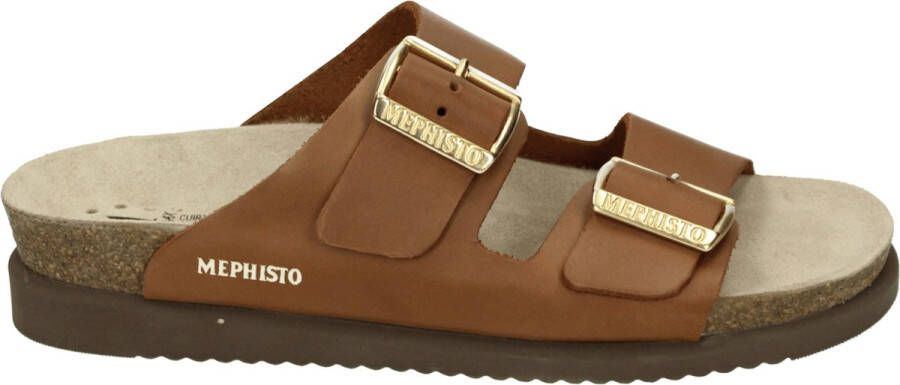 Mephisto Bruine Sandalen met Leren Voering en Rubberen Zool Brown Dames