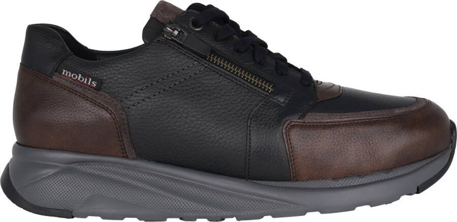 Mephisto Ergonomische Brede Sneakers Donkerbruin Brown Heren