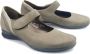 Mephisto Grijze Nubuck Ballerina met Klittenband Gray Dames - Thumbnail 1