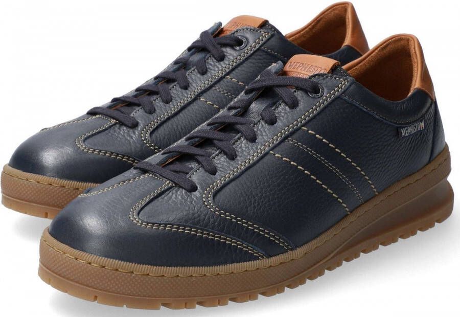 Mephisto Navy Blauwe Herenschoen met Veters Blue Heren