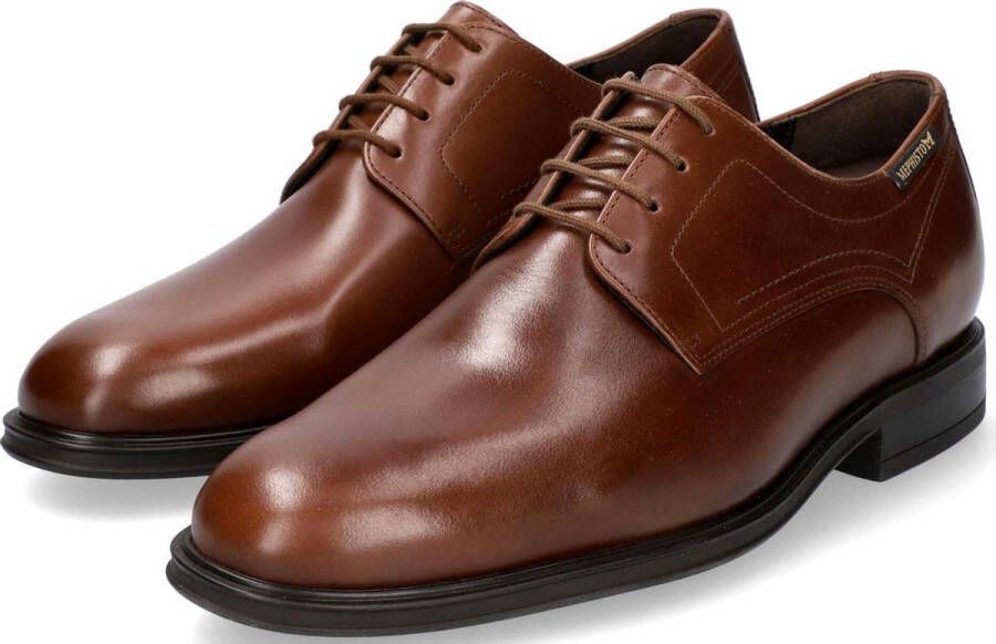 Mephisto Bruine Leren Veterschoen voor Heren Brown Heren