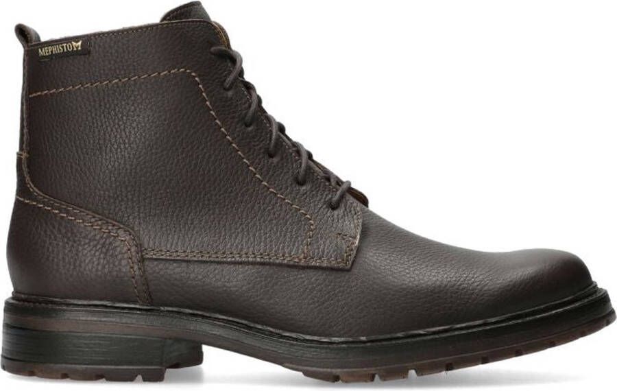 Mephisto Stijlvolle Heren Enkellaars Donkerbruin Brown Heren