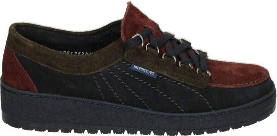 Mephisto LADY VELOURS Dames veterschoenen Blauw