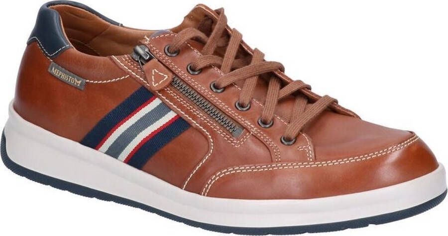 Mephisto Lisandro Sneakers Hazelnut Bruin Leer Verwisselbaar Voetbed 10 44½