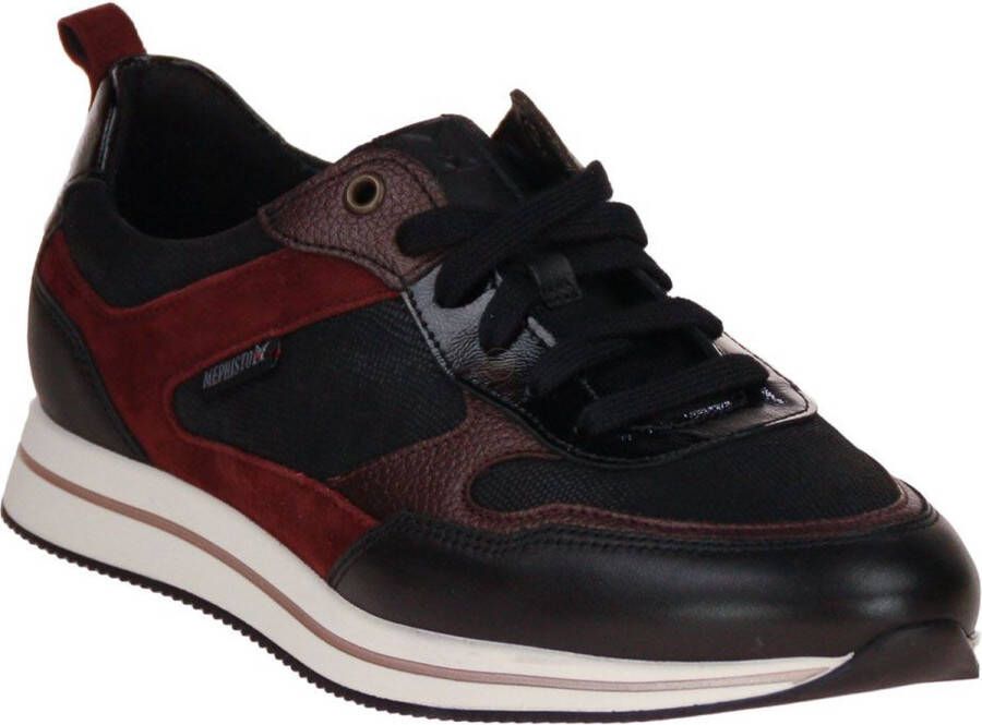 Mephisto Lydie Zwart-Bordo Sneaker