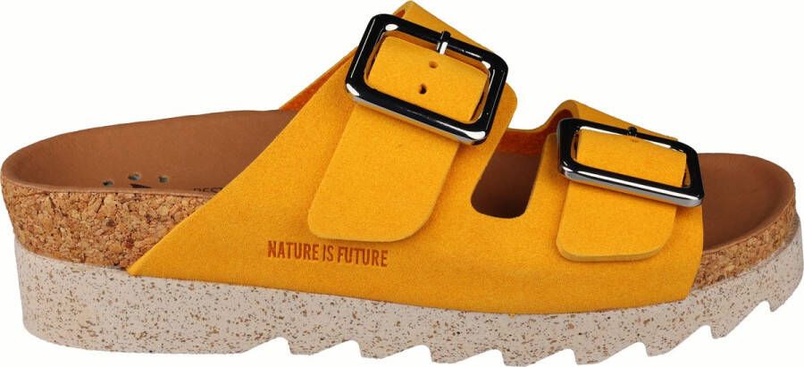 Mephisto Comfortabele slide sandaal in Mango geel Yellow Dames