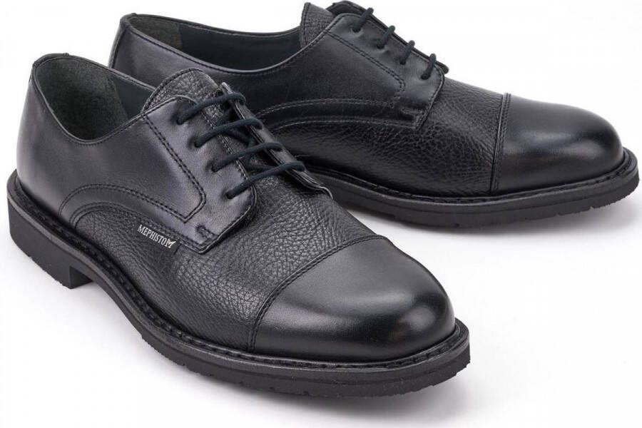 Mephisto Stijlvolle Veterschoen voor Heren Black Heren