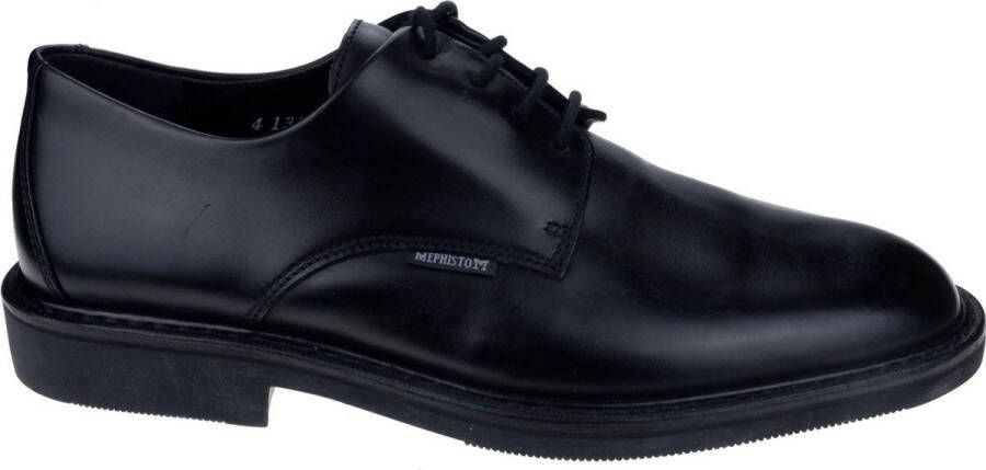 Mephisto Handgemaakte Veterschoen voor Heren Black Heren