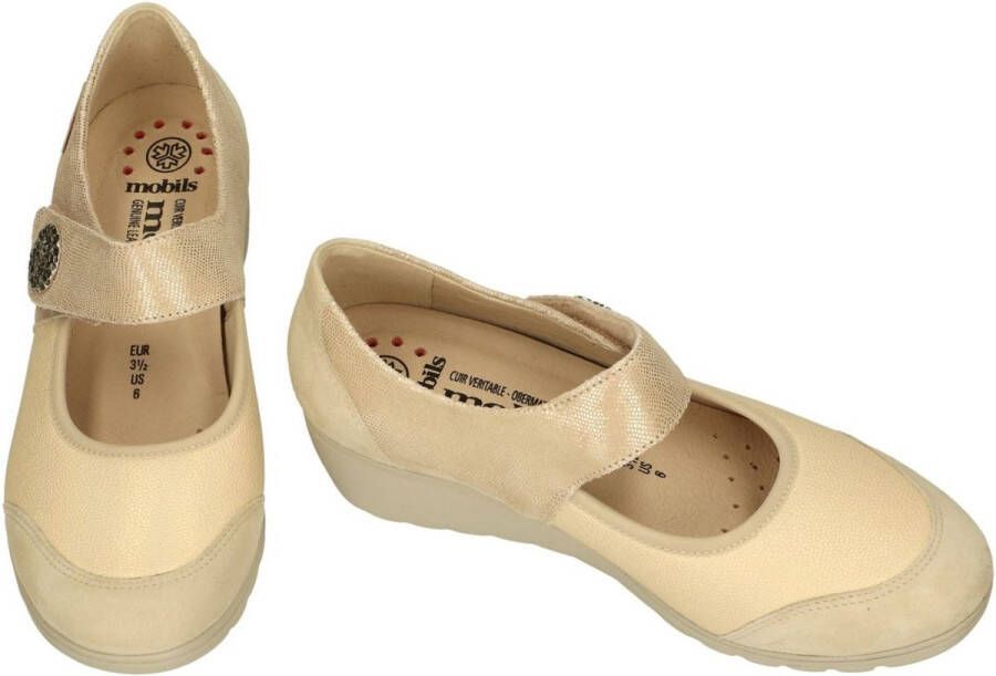 Mephisto Mobils Ergonomi Dames beige ballerina's & mocassins