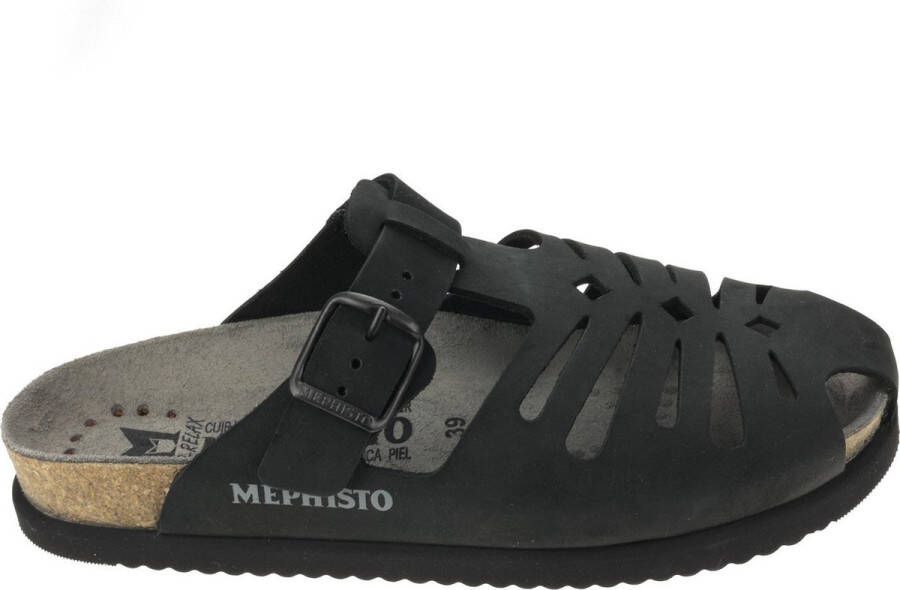 Mephisto Comfortabele Nikos Herensandaal Black Heren