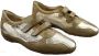 Mephisto Dubbele Band Sneaker Beige Zilver Beige Dames - Thumbnail 1