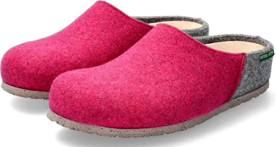 Mephisto Roze Vilt Mule Clog voor Dames Pink Dames