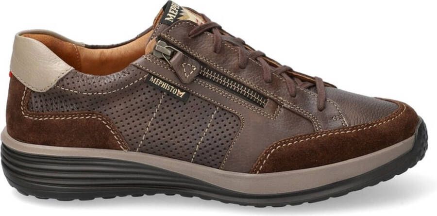 Mephisto Bruine vetersneaker voor heren Brown Heren