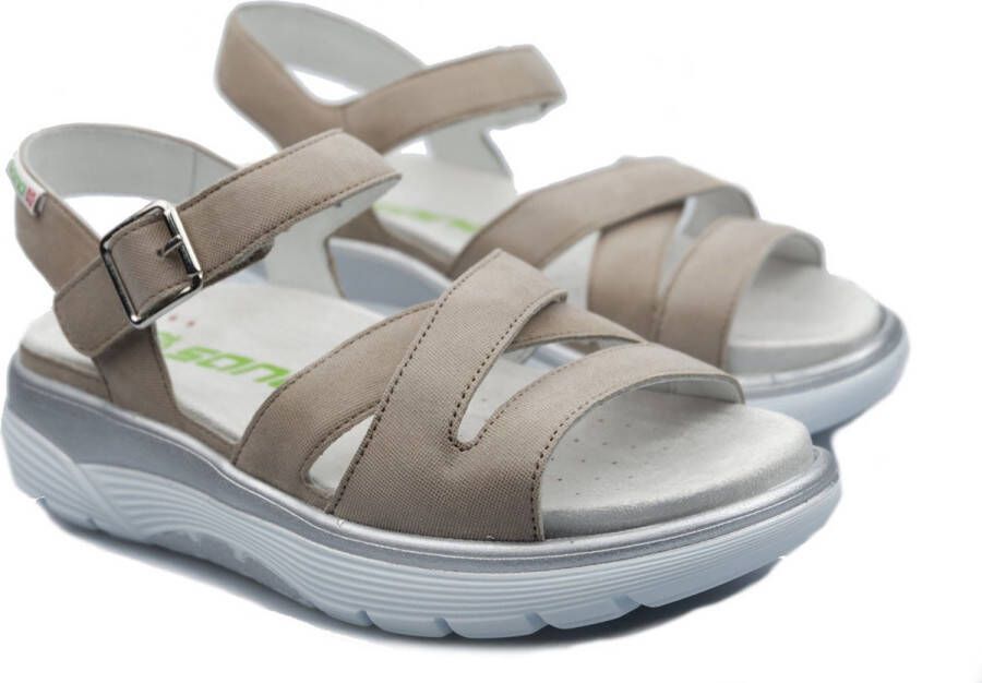 Mephisto Sano Noane dames rollende wandelsandaal Taupe - Foto 1