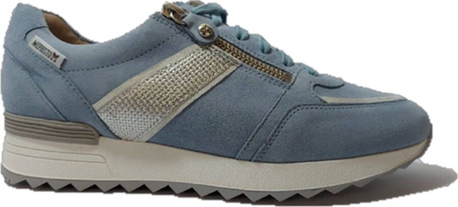 Mephisto Sneaker Toscana Sea Blue Licht Blauw Suède