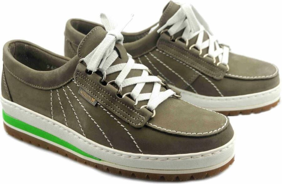 Mephisto Super Lady Veterschoen Donker Taupe Nubuck Green Dames