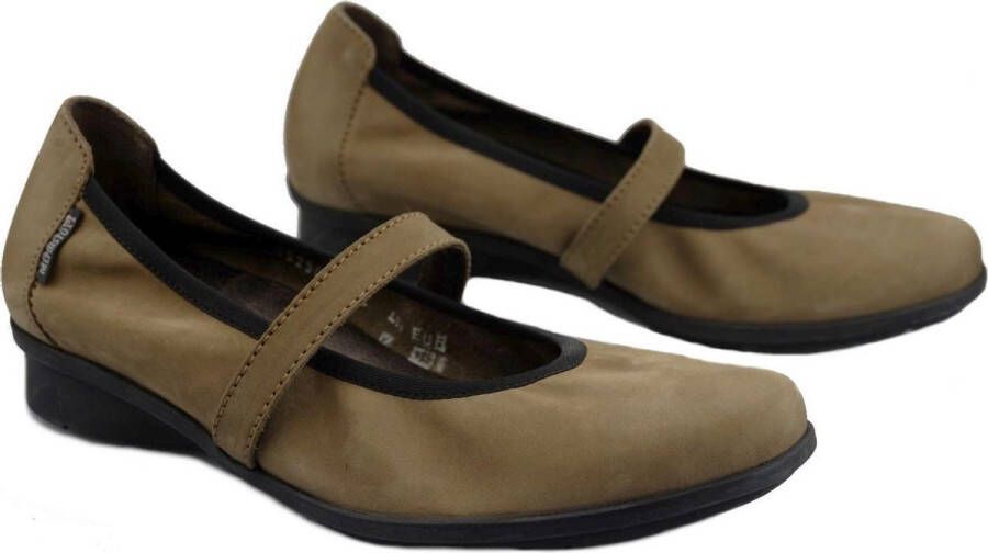 Mephisto SUZON Dames instapper ballerina Taupe Nubuck