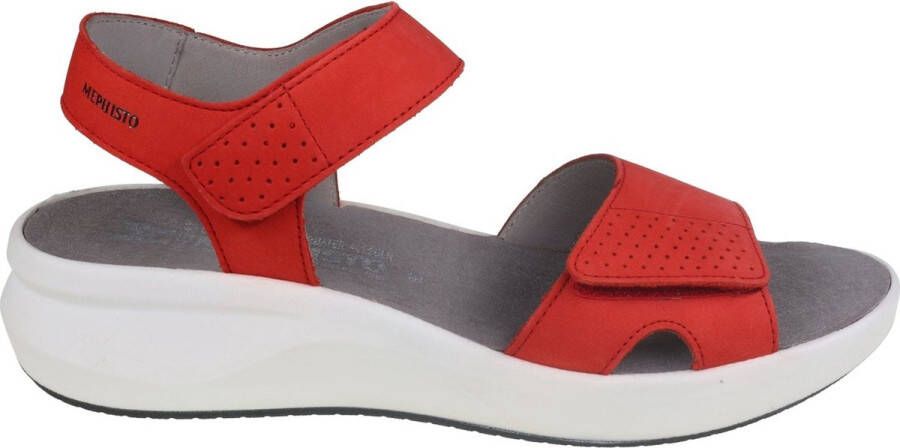 Mephisto Rode Slip-On Sandaal met Soft-Air Middenzool Red Dames