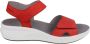 Mephisto Rode Slip-On Sandaal met Soft-Air Middenzool Red Dames - Thumbnail 1