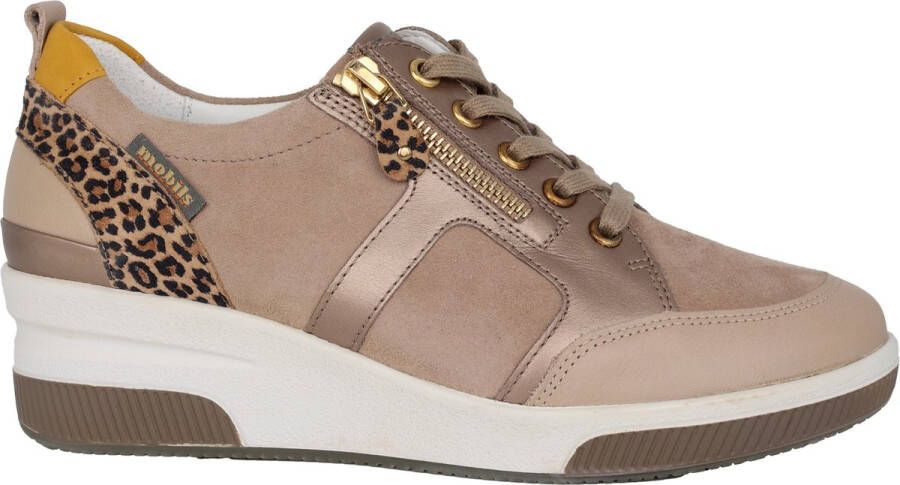 Mephisto Wijde pasvorm beige sneaker voor dames Multicolor Dames