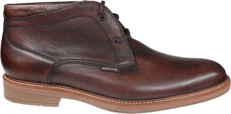 Mephisto Bruine Leren Heren Enkellaars Brown Heren