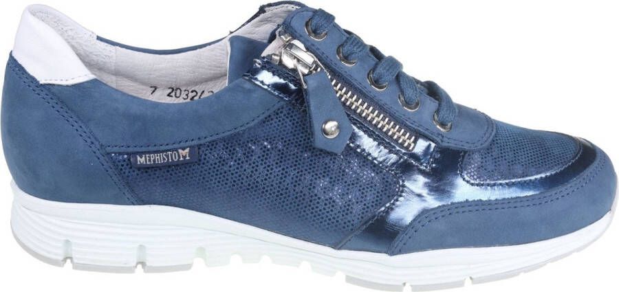 Mephisto Blauwe Dames Sneaker Ylona Blue Dames