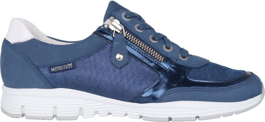 Mephisto Blauwe Dames Sneaker Ylona Blue Dames