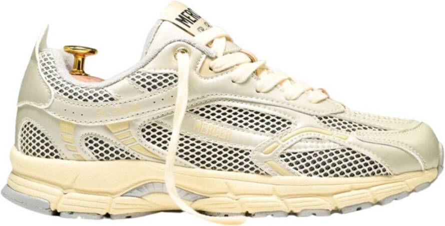 Mercer Amsterdam Mercer The Re-Run Champagne creme Beige Mesh Lage sneakers Dames