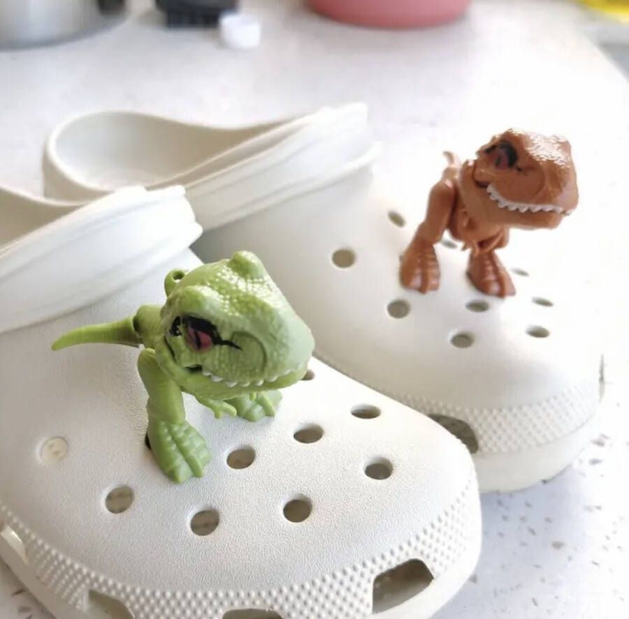 'merkloos'' Crocs Dinosaur stuks Jibbitz Charmes Dino 3D Beeldje Crocs schoenen