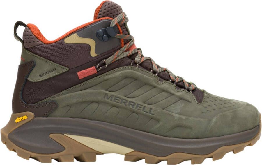 Merrell Moab Speed 2 Leer Wandelschoen Heren waterdichte mid wandelschoenen Olive