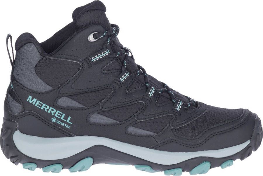 Merrell West Rim Sport Mid Gore-Tex Wandelschoen Wandelschoenen Vrouwen zwart grijs blauw