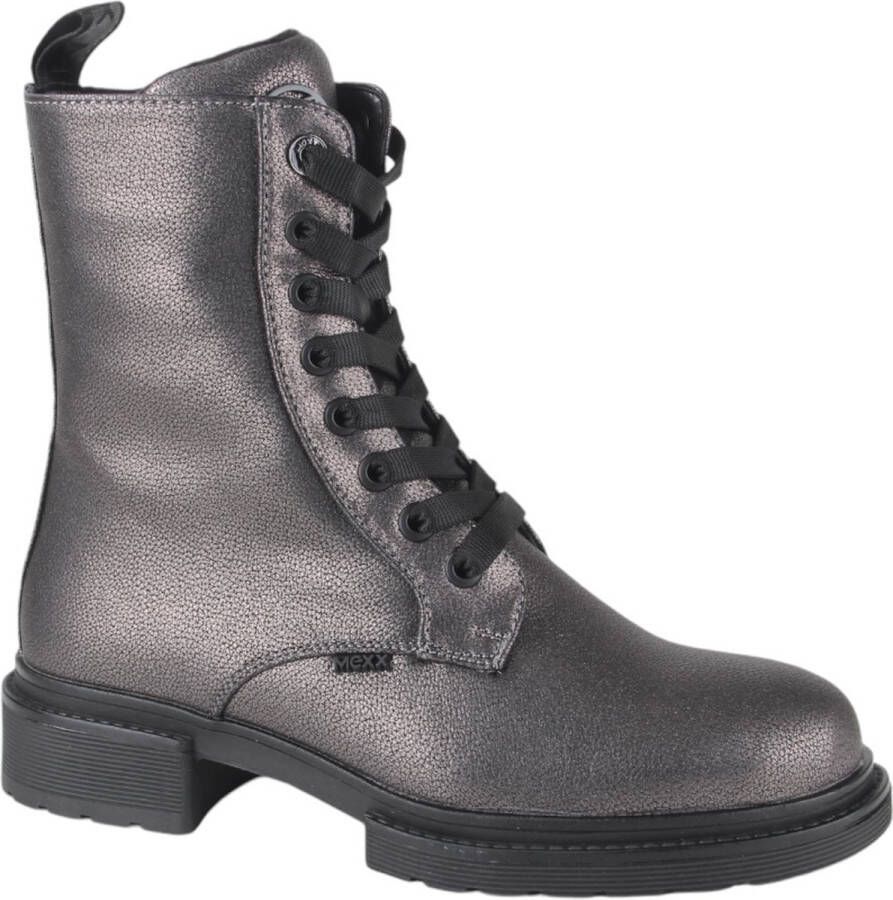 Mexx Enkellaars Holea Grijs Metallic Vrouwen Gun Metal Grijs