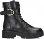 Mexx Haney Veterboots Laarzen Met Veters Dames Zwart - Thumbnail 2