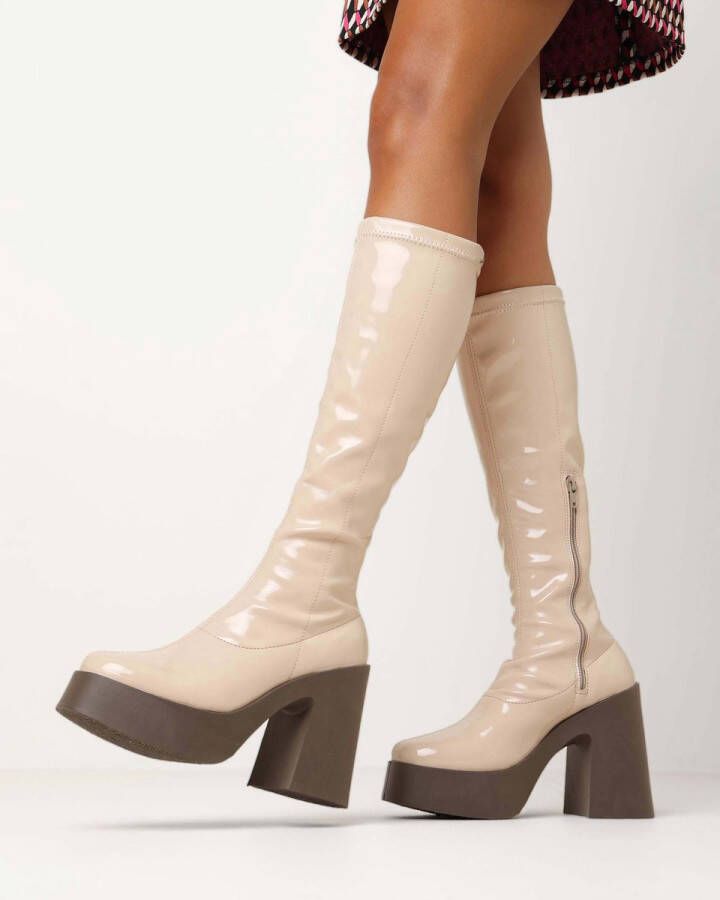 Mexx High Heel Boot Kora Nude Dames Boots Ritssluiting Laarzen dames