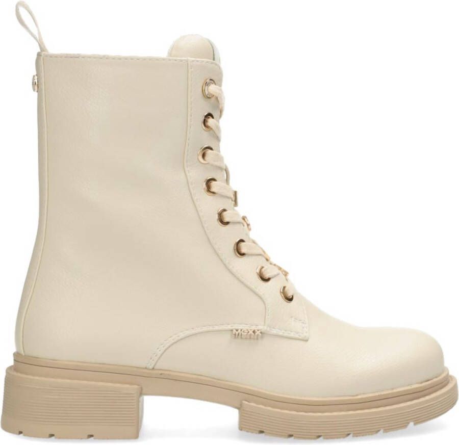 Mexx Laarzen Holea Off white Dames Boots Vetersluiting Laarzen dames