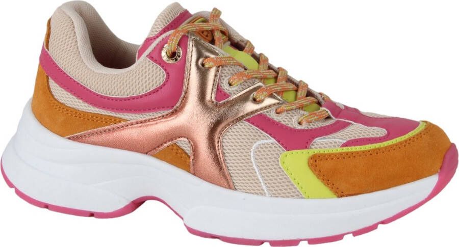 Mexx Loyce Lage sneakers Leren Sneaker Dames Oranje